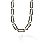 Signature Caviar 18K Gold and Black Ceramic Link Necklace | 9mm