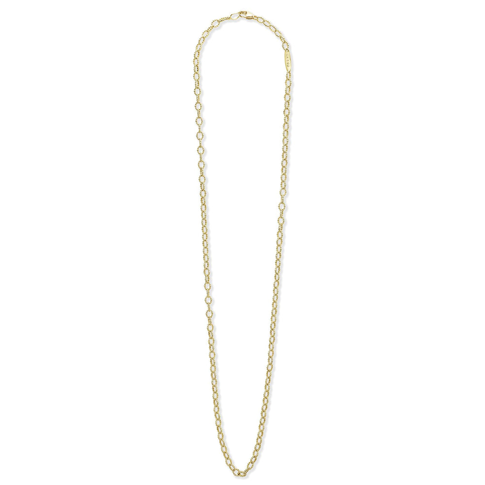 Signature Caviar 18K Gold Petite Link Necklace