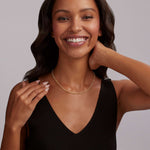 Signature Caviar 18K Gold Petite Link Necklace