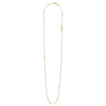 Caviar Gold 18K Gold Station Beaded Necklace