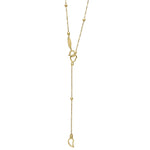 Caviar Gold 18K Gold Station Beaded Necklace