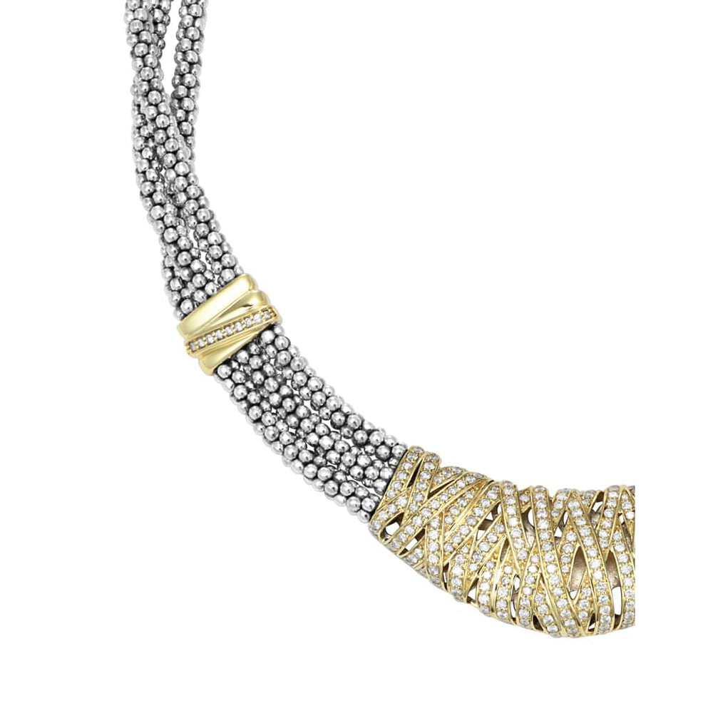 Diamond|caviar necklace,diamond necklace,designer necklace,statement necklace
