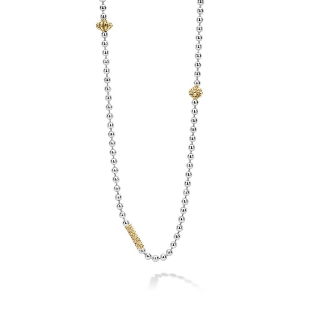 Caviar Icon Two-Tone Caviar Beaded Necklace