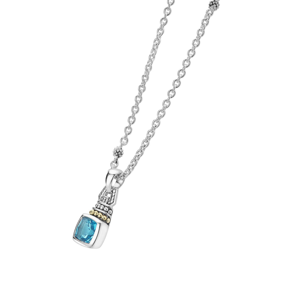 Swiss Blue Topaz|caviar necklace,gemstone necklace,designer necklace,statement necklace