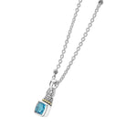 Swiss Blue Topaz|caviar necklace,gemstone necklace,designer necklace,statement necklace