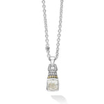 Caviar Color White Topaz Pendant Necklace