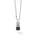 Caviar Color Smokey Quartz Gemstone Pendant Necklace