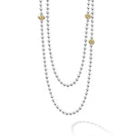 Caviar Icon Long Two-Tone Caviar Beaded Necklace