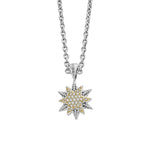 North Star Two-Tone Star Diamond Pendant Necklace