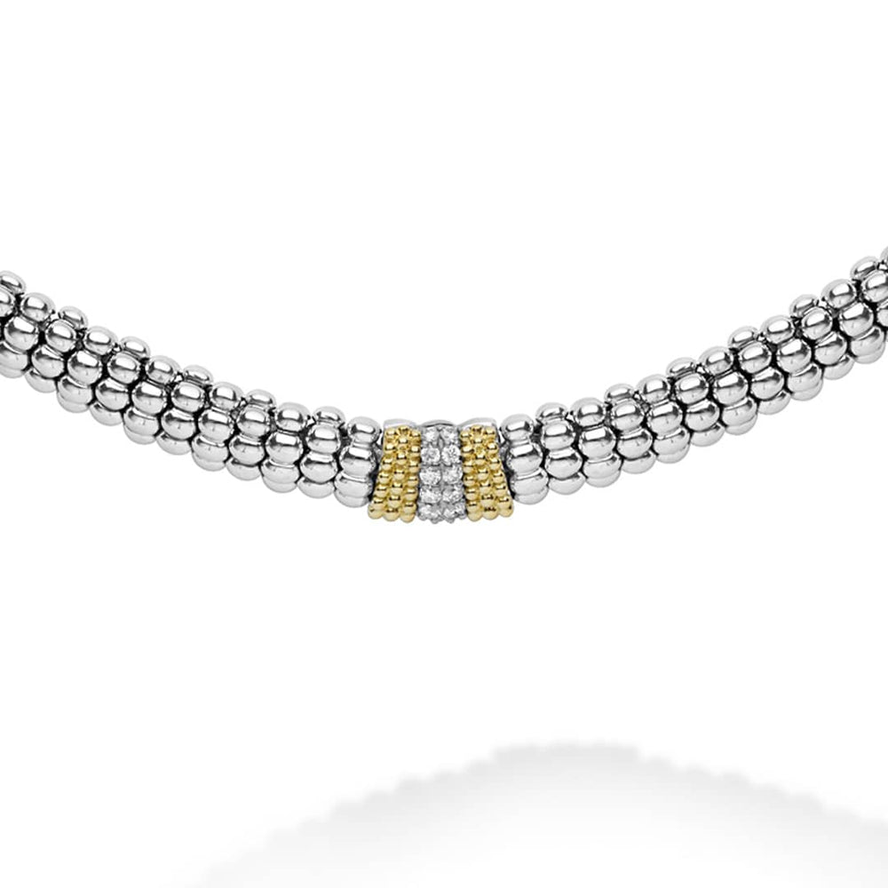 Caviar Lux Single Station Diamond Caviar Necklace