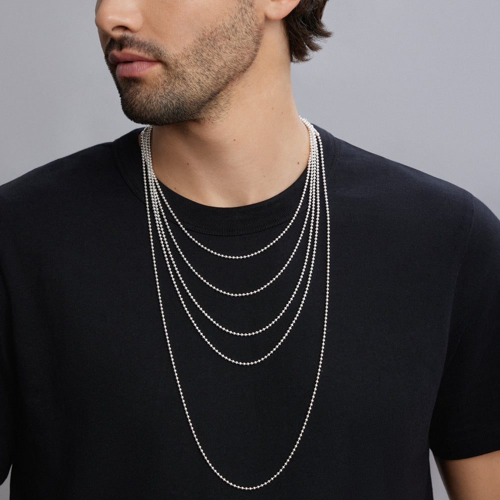 Signature Caviar Beaded Chain Necklace