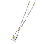 caviar necklace,gold necklace,two tone necklace,statement necklace