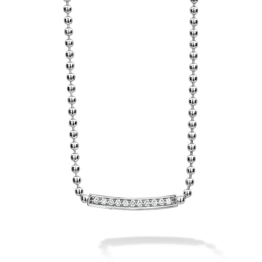 Caviar Spark Small Station Diamond Beaded Necklace