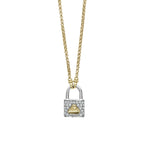 Beloved Two-Tone Diamond Lock Necklace