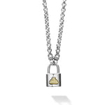 Beloved Petite Two-Tone Lock Necklace