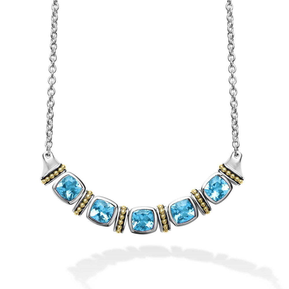 Rittenhouse Five Station Swiss Blue Topaz Necklace