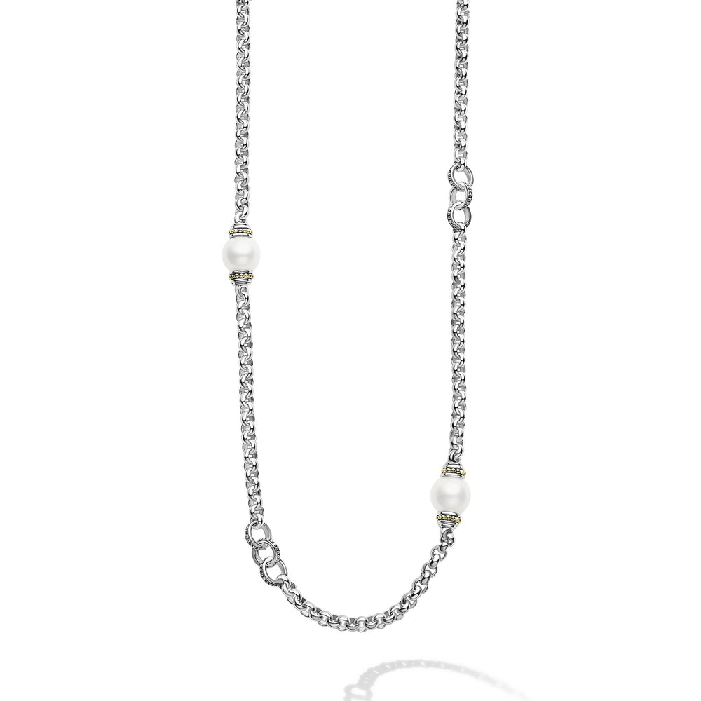 Luna Five Pearl Link Necklace