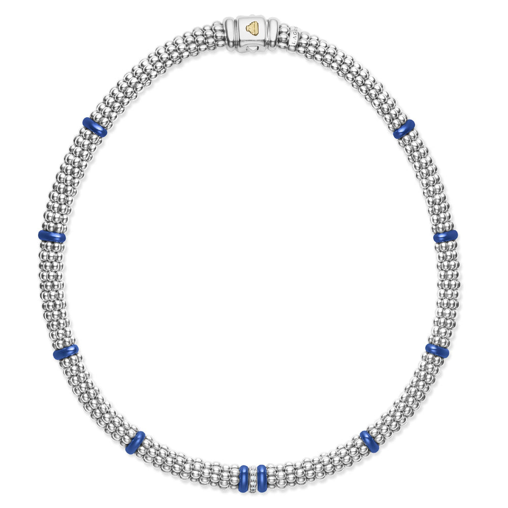 Blue Caviar Single Station Diamond Caviar Necklace