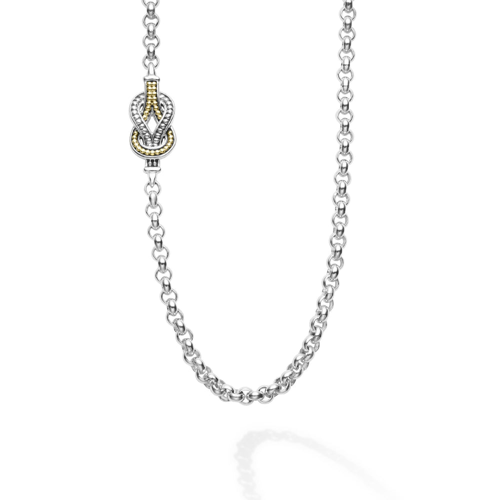 Newport Four Station Two-Tone Knot Necklace