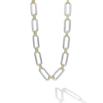 Signature Caviar Two-Tone Link Necklace