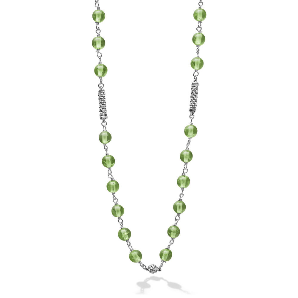 Caviar Icon Peridot Beaded Necklace