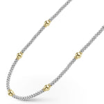 Signature Caviar 18K Gold Station Necklace