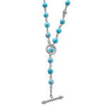 Caviar Icon Long Turquoise Beaded Necklace