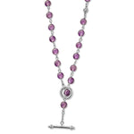 Caviar Icon Long Amethyst Beaded Necklace