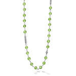 Caviar Icon Long Peridot Beaded Necklace