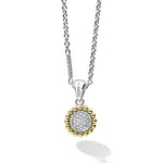 Caviar Lux Two-Tone Diamond Pendant Necklace