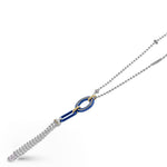 Blue Caviar Ultramarine Ceramic Tassel Pendant Necklace