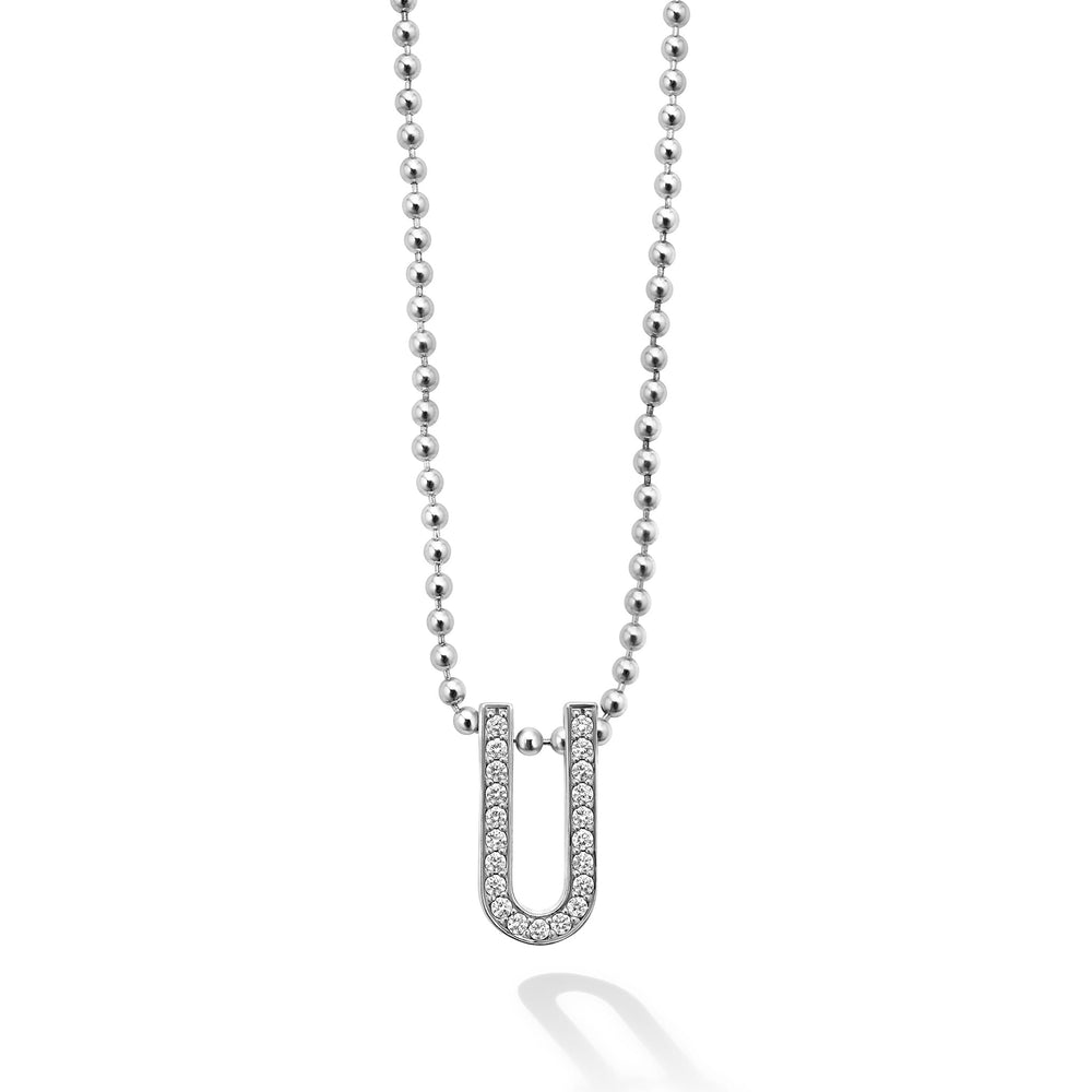 Caviar Spark Large Linear Diamond Pendant Necklace