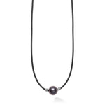 Anthem Single Tahitian Black Pearl Necklace