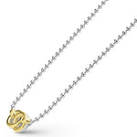 Signature Caviar Two-Tone Interlocking Pendant Necklace