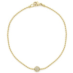 Caviar Gold 18K Gold Diamond Sphere Bracelet