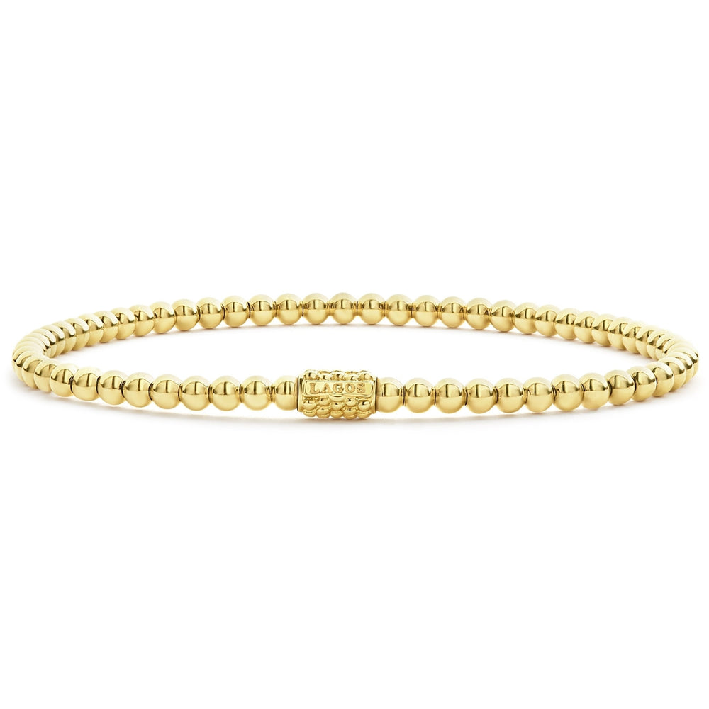 Caviar Gold 18K Gold Bead Bracelet | 3mm