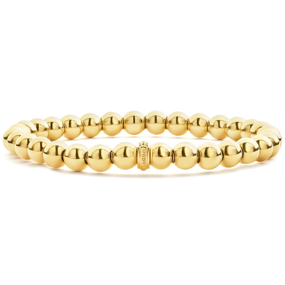Caviar Gold 18K Gold Bead Bracelet | 6mm