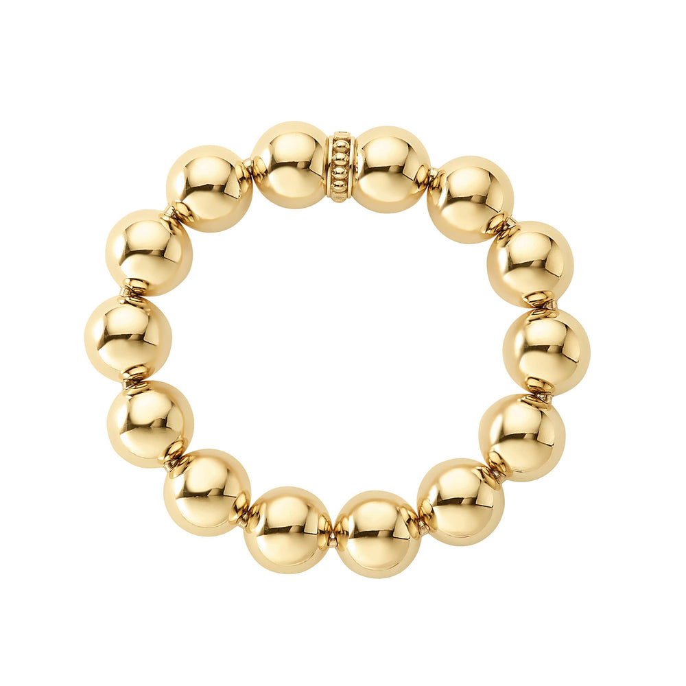 Caviar Gold 18K Gold Bead Bracelet 15mm
