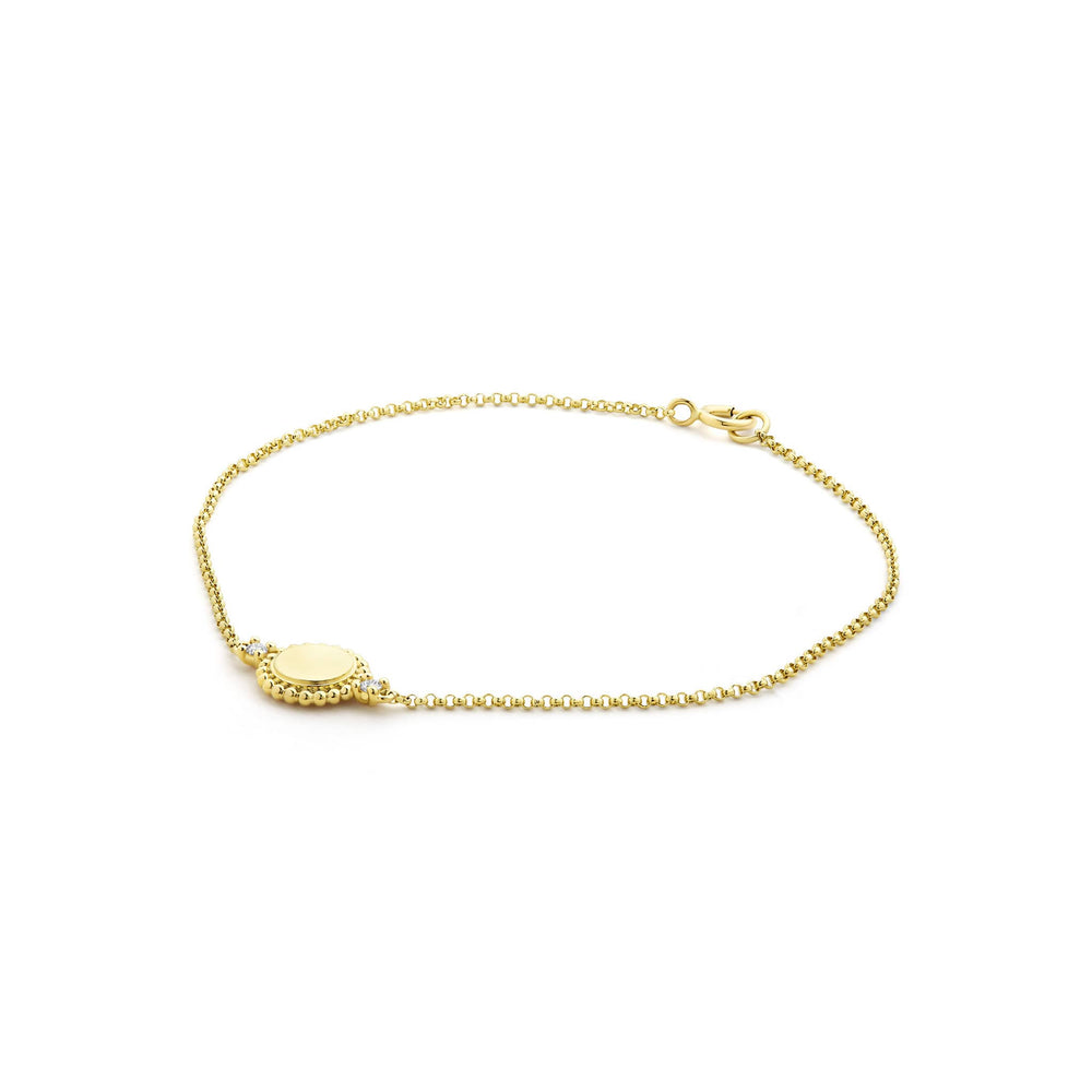 Caviar Gold 18K Gold Diamond Circle Bracelet