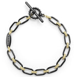 Signature Caviar 18K Gold and Black Ceramic Link Bracelet | 6mm