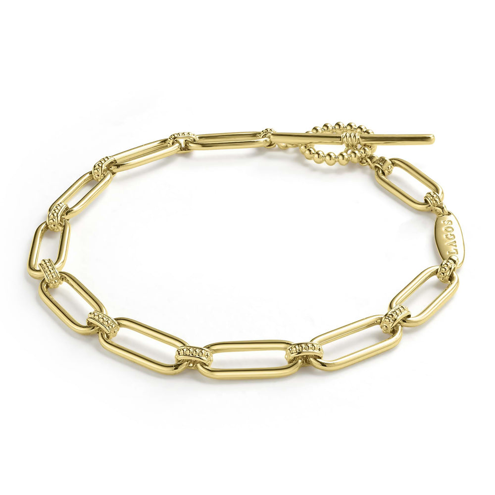 Signature Caviar 18K Gold Petite Link Bracelet