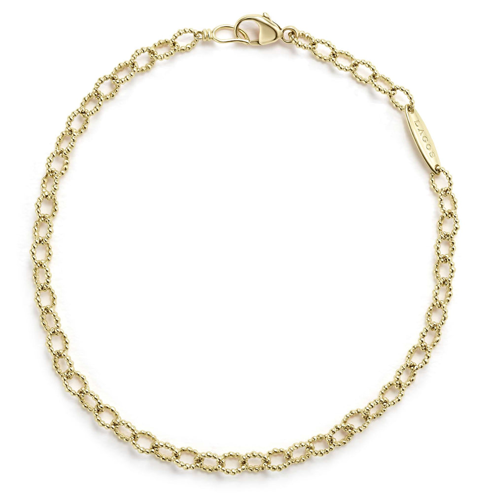 Signature Caviar 18K Gold Petite Link Bracelet