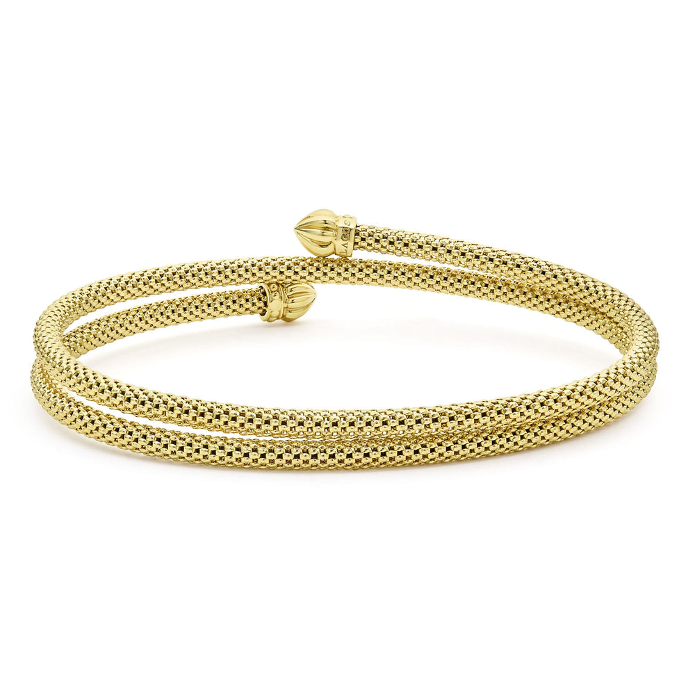 Caviar Gold 18K Gold Double Wrap Bracelet