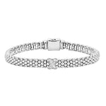 Embrace Single Station X Silver Diamond Bracelet | 6mm