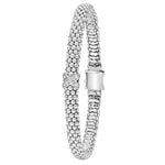 Embrace Single Station X Silver Diamond Bracelet | 6mm