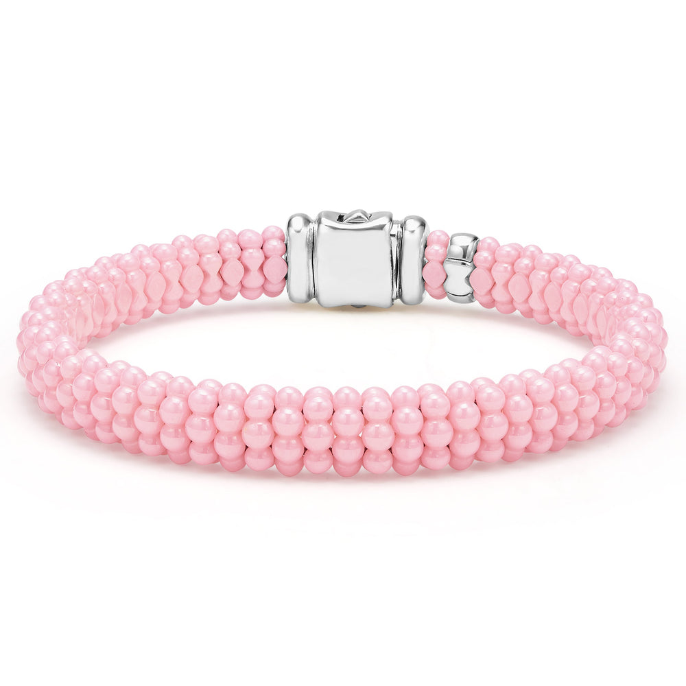 Pink Caviar Ceramic Beaded Bracelet | 9mm