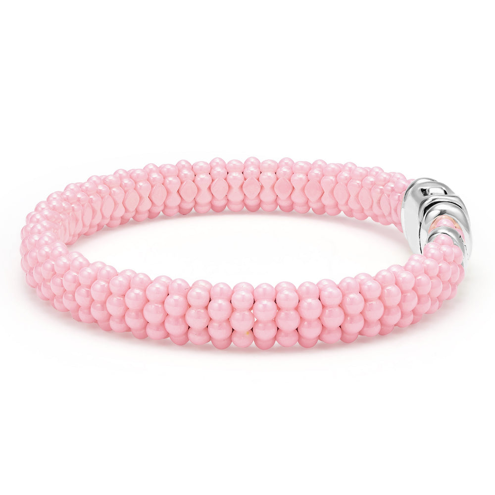 Pink Caviar Ceramic Beaded Bracelet | 9mm