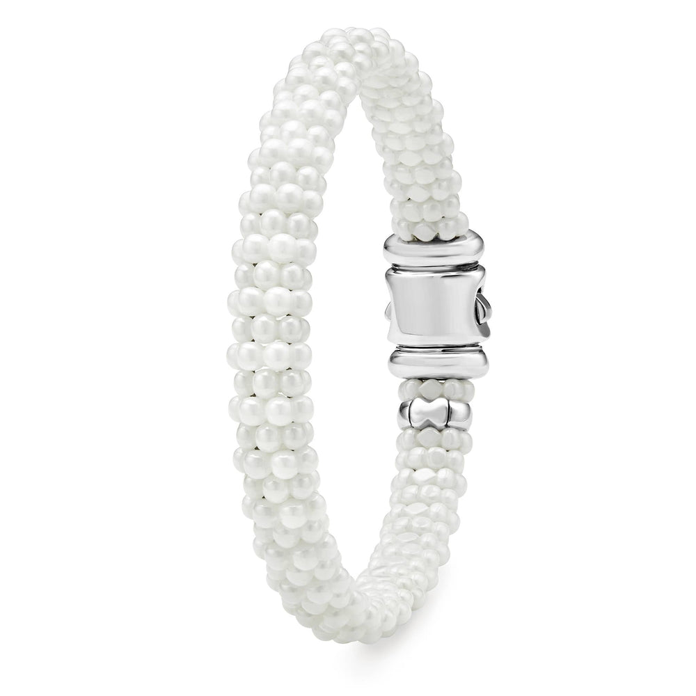 Ceramic White|caviar bracelet,rope bracelet,lagos bracelet,beaded bracelet