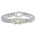 Newport Two-Tone Knot Caviar Diamond Bracelet | 9mm