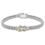 Newport Two-Tone Knot Caviar Diamond Bracelet | 6mm